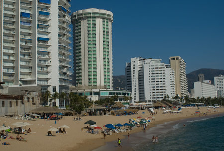 view of Acapulco Bay, Mexicoのeditorial素材