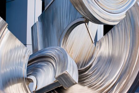 Stainless steal abstractの写真素材