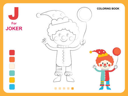 Color painting practice on hat shape. Illustration of hat for coloring book. Object color filling practice for kids. Coloring book pages for kids. Preschool educational kids painting app game.のイラスト素材