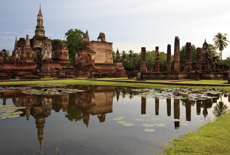 Historical temple park in Thailand.の写真素材