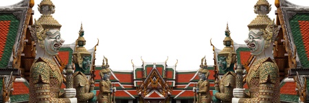 Demon Guardian Wat Phra Kaew Grand Palace Bangkok, with isolate background.の写真素材