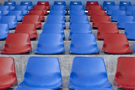 Blue chair. On the miraculous. To watch a sporting event.のeditorial素材
