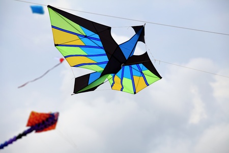 CHA-AM - MARCH 9: Colorful kites in the 12th Thailand International Kite Festival on March 9, 2012 in Naresuan Camp, Cha-am, Thailand.のeditorial素材