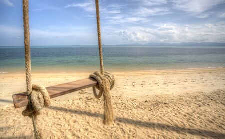 Swing On The beach Background. Koh Samui Island. Thailand の写真素材