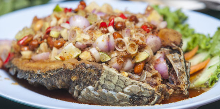 Thaifoof with fitred fish