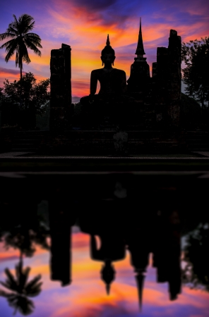 Sukhothai historical park, the old town of Thailand in 800 year ago の写真素材