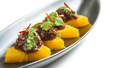 Orange dessert, thai food original styleの写真素材