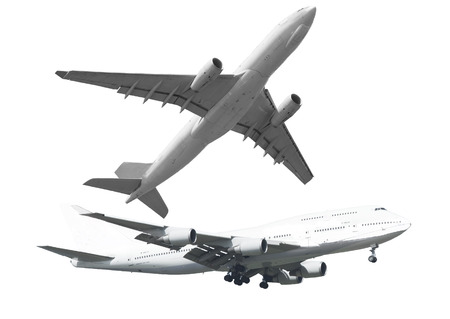 airplan isolated on white background, clipping pathの写真素材