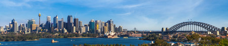 Panorama of Sydney city, cityscape of New South Wales, Sydney view point from Australia zoo.の写真素材