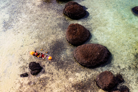 Travel Thailand sea with Vocano rock, coral, and outdoor activety, this image can use for summer,...