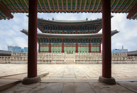Gyeongbokgung palace in Seoul city, South Koreaのeditorial素材