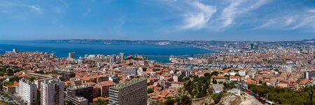 Panorama view of Marseille city in day time, Franceの写真素材