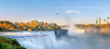 Niagara falls between United States of America and Canada.の写真素材
