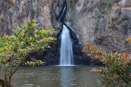 Leaflet at front of Chart Trakan Waterfall,Chart Trakan District,Phitsanulok Province,Thailand