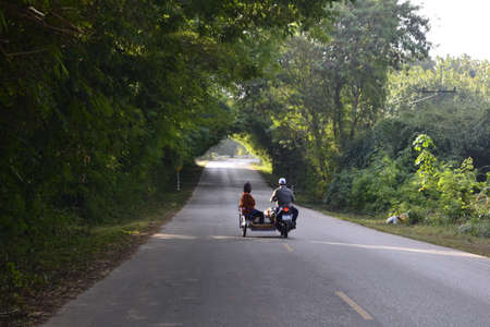 'On The road' highway No. 2016,Thailand.のeditorial素材