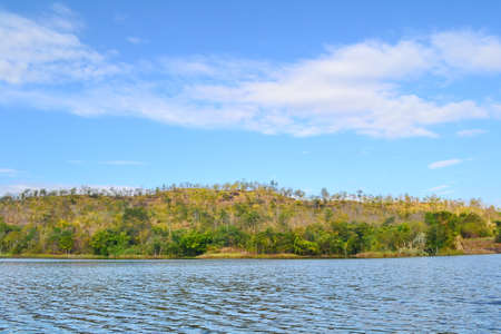 On the bank of Jet-Kot reservoir.Nakornthai District,Phitsanulok Province,Thailand.の写真素材