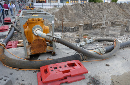 Drainage and preparation of a major construction site in the city center of Kiel,...