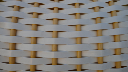 Texture of braided plastic closeup photo.の写真素材