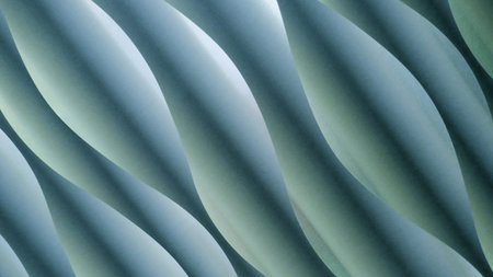 Background and texture, paper, turquoise, blue, green. Abstract wave or spiral pattern with light...