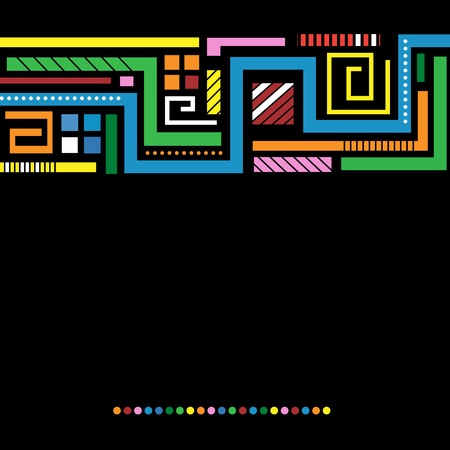 dark background with bright colored linesのイラスト素材