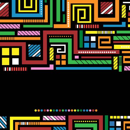 dark background with bright colored linesのイラスト素材