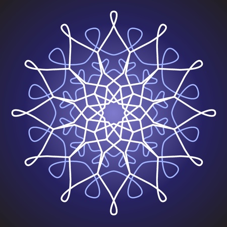 white snowflake on a blue backgroundのイラスト素材