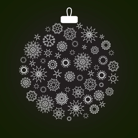 Christmas decoration made from snowflakesのイラスト素材