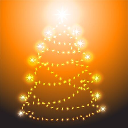 Christmas tree on backgroundのイラスト素材