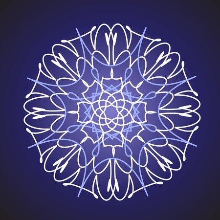 white snowflake on a blue backgroundのイラスト素材