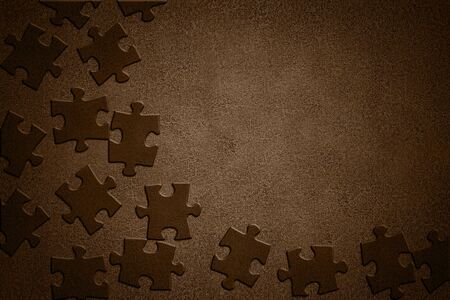 old paper background with puzzlesの写真素材