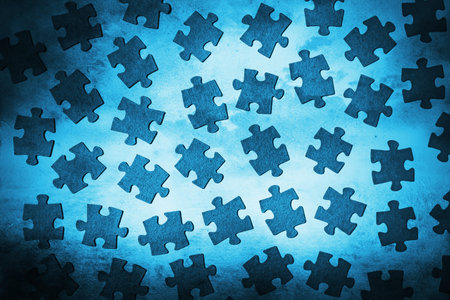 old paper background with puzzles