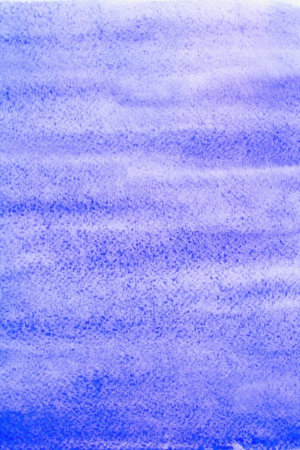 watercolor paper painted blueの写真素材