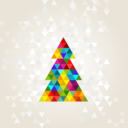 christmas tree in rainbow colorsのイラスト素材