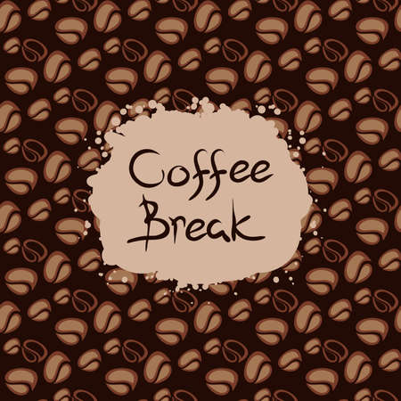 Vector illustration of the background with coffee beans.のイラスト素材