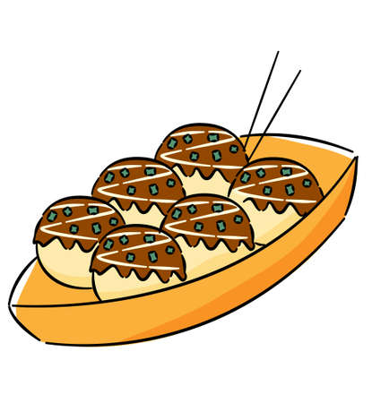 Yakoyaki illustration iconのイラスト素材