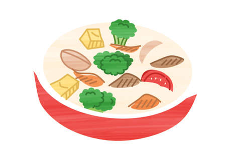 Cream stew simple cute iconのイラスト素材