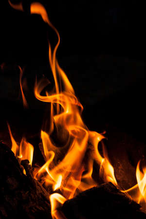 fire in the nightの写真素材