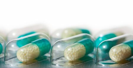 drug pack isolated on whiteの写真素材