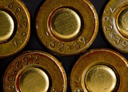 Bullets extreme macro ideal as backgroundの写真素材