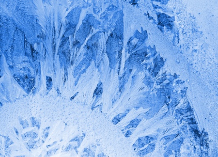 Blue toned natural frosty patternの写真素材