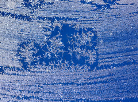 Macro structure of frozen winter windowの写真素材