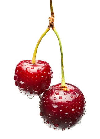 Macro of various sizes cherry bunchの写真素材