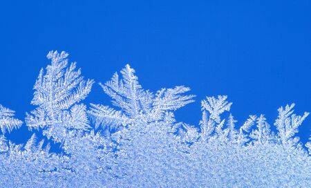 Macro of hoarfrost ornamentの写真素材