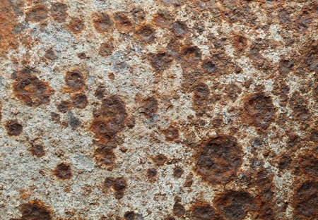 Macro of old eroded metal plate backgroundの写真素材