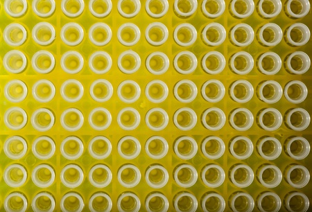 Macro of of disposable tips for automatic laboratory pipetの写真素材