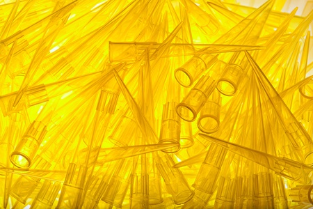 Abstract background of automatic laboratory pipette disposable tipsの写真素材