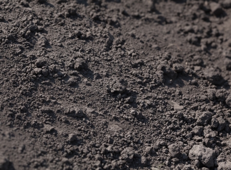 Macro of ploughed field background, shallow DOFの写真素材