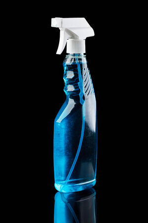 Window cleaner bottle spray isolated on black background
の写真素材