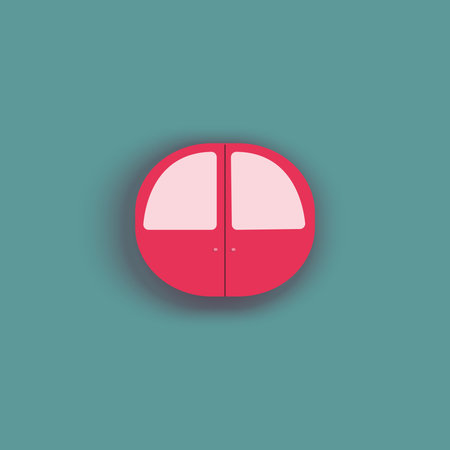 door in the form of a circle, signのイラスト素材