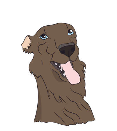 dog portrait profile, look , vectorのイラスト素材
